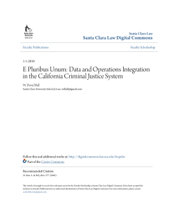 E Pluribus Unum - Santa Clara Law Digital Commons