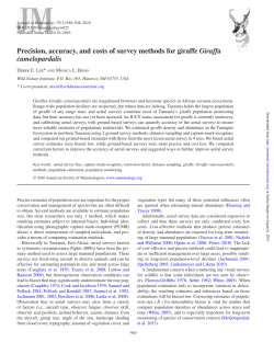 Precision, accuracy, and costs of survey methods for giraffe Giraffa