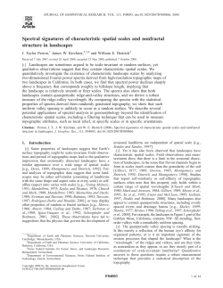 Spectral signatures of characteristic spatial scales and