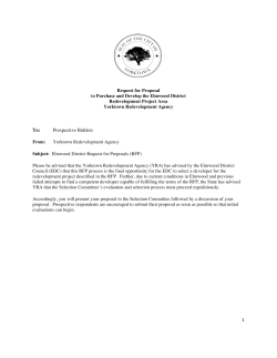 Briefing Materials including RFP