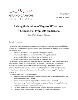 Raising the Minimum Wage to $12 an hour