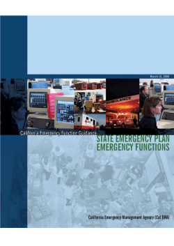 California Emergency Function Guidance