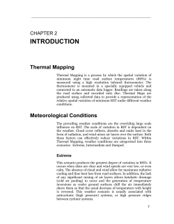 Mount Victoria to Lithgow Thermal Mapping Report Vaisala 2009