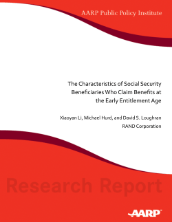 The Characteristics of Social Security Beneficiaries Who