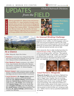 Papua New Guinea July 2015 - University of Utah Health Care