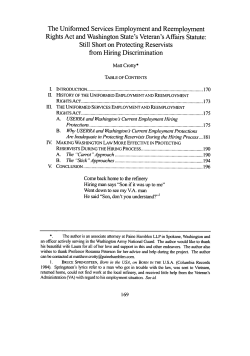 The Uniformed Services Employment and Reemployment Rights Act