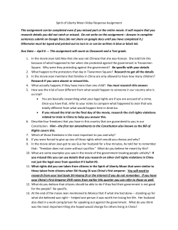 Spirit of Liberty Moon Video Response Assignment This