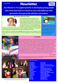 Newsletter - The King`s School Witney