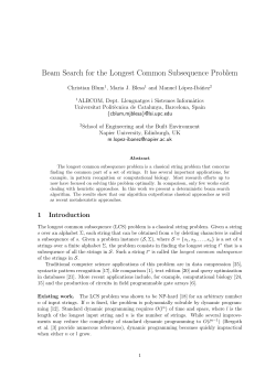 Beam Search for the Longest Common