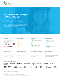 The Audio Ad Exchange by Triton Digital&reg;