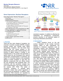 Gene Expression: Nuclear Receptors