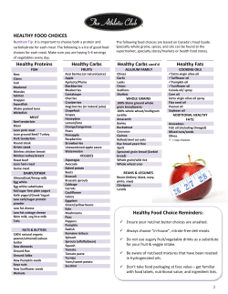 Healthy Food Choices
