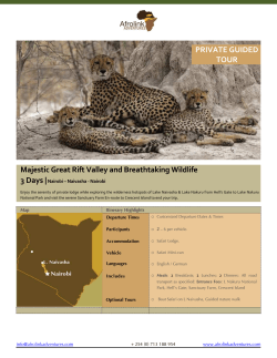 Majestic Great Rift Valley and Breathtaking Wildlife PRIVATE