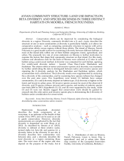 avian community structure: land use impacts on beta diversity and