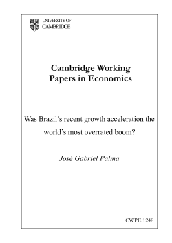 Cambridge Working Papers in Economics
