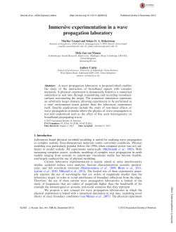 Immersive experimentation in a wave propagation laboratory