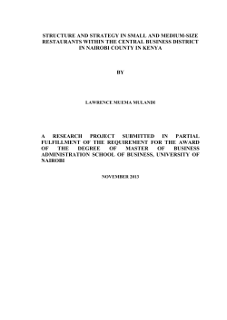 structure and strategy in small and medium