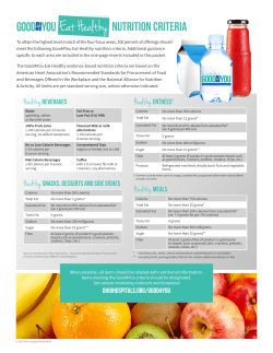 Good4You Eat Healthy nutrition criteria