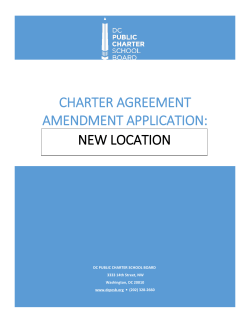 Charter Agreement Amendment Application