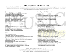 comparing fractions - Music Notes Online