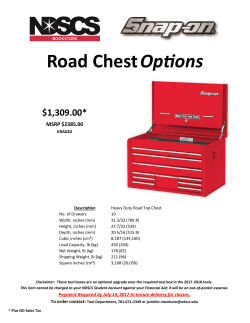 Tool Box Road Chest Options
