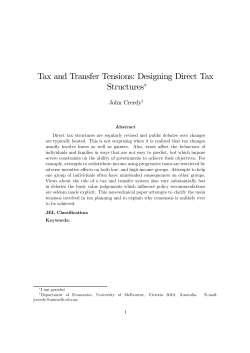 pdf Tax and Transfer Tensions: Designing Direct Tax Structures