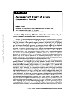 Review of R. Netz, The Shaping of Deduction in Greek Mathematics