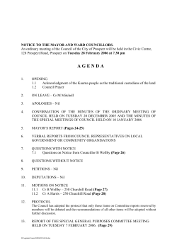 notice to the mayor and ward councillors