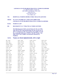 Delinquent 2017 Practical Nurses