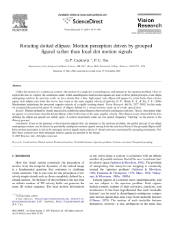 Rotating dotted ellipses: Motion perception