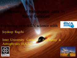 Mystery of Relativistic Jets in Spiral Galaxies - NCRA-TIFR