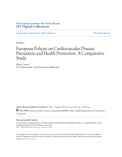 European Policies on Cardiovascular Disease Prevention and
