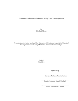 Economic Enchantment in Eudora Welty`s A Curtain of Green