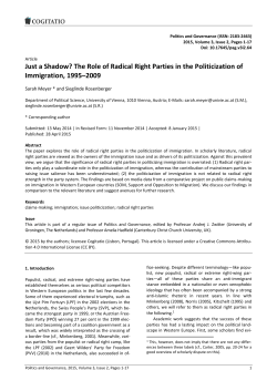 Just a Shadow? The Role of Radical Right Parties in the