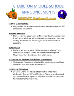 There will be a Science Club meeting this Wednesday October 28