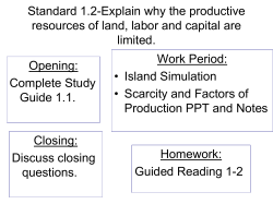 Scarcity and the Factors of Production