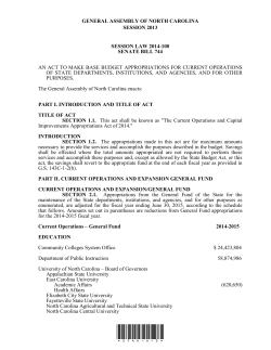 Senate Bill 744/Session Law 2014-100