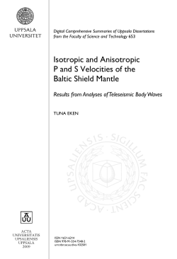 Isotropic and Anisotropic P and S Velocities of the Baltic