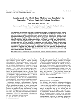 Development of a Bottle-Free Multipurpose Incubator for Generating