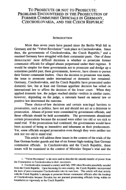 To Prosecute or Not to Prosecute - Robert H. McKinney School of Law