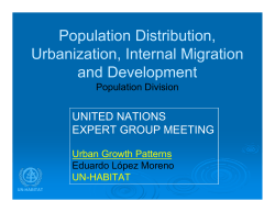 Population Distribution, Urbanization, Internal Migration