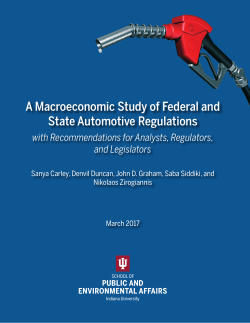 A Macroeconomic Study of Federal and State Automotive Regulations