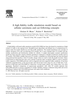 A high fidelity traffic simulation model based on cellular automata
