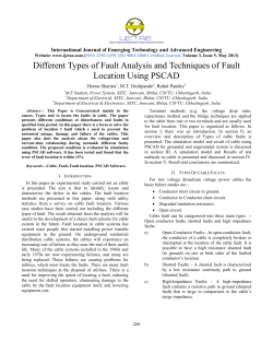 Different Types of Fault Analysis and Techniques of Fault