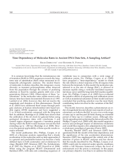 Time Dependency of Molecular Rates in Ancient DNA Data Sets, A