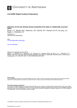 Inference of hot star density stream properties from data on