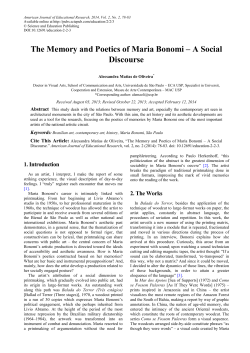 The Memory and Poetics of Maria Bonomi – A Social