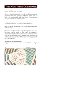 Posted Tuesday, June 30, 2009 The New Wine Consumer is a