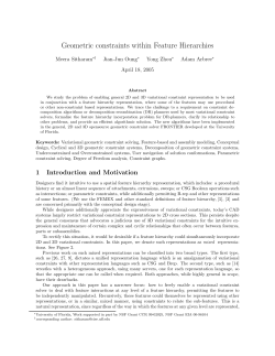 Geometric constraints within Feature Hierarchies