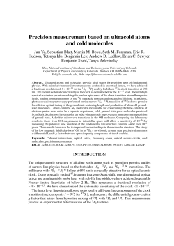 Precision measurement based on ultracold atoms and
